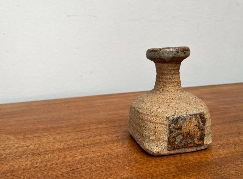 Danish vase from a pottery studio from the mid-century by Tue Poulsen, 1960s.