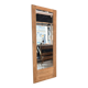 Vintage Art Deco bevelled wardrobe door, solid oak, Azalée.