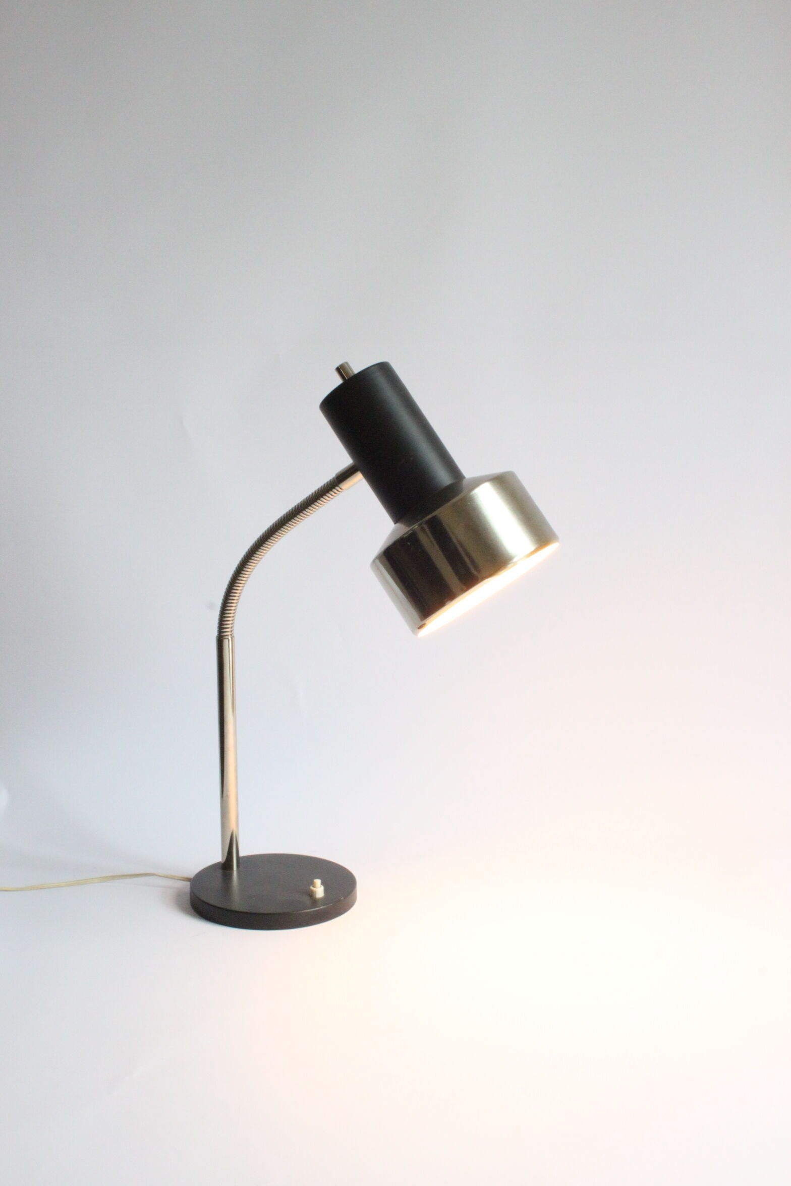 Gooseneck Copper Desk Lamp by Massive Belgium 1960s