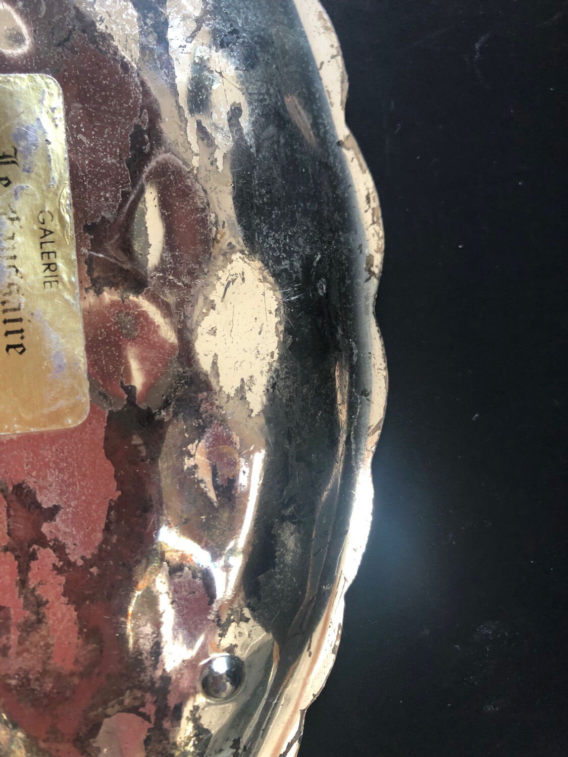 Empty pocket pineapple silver metal '70