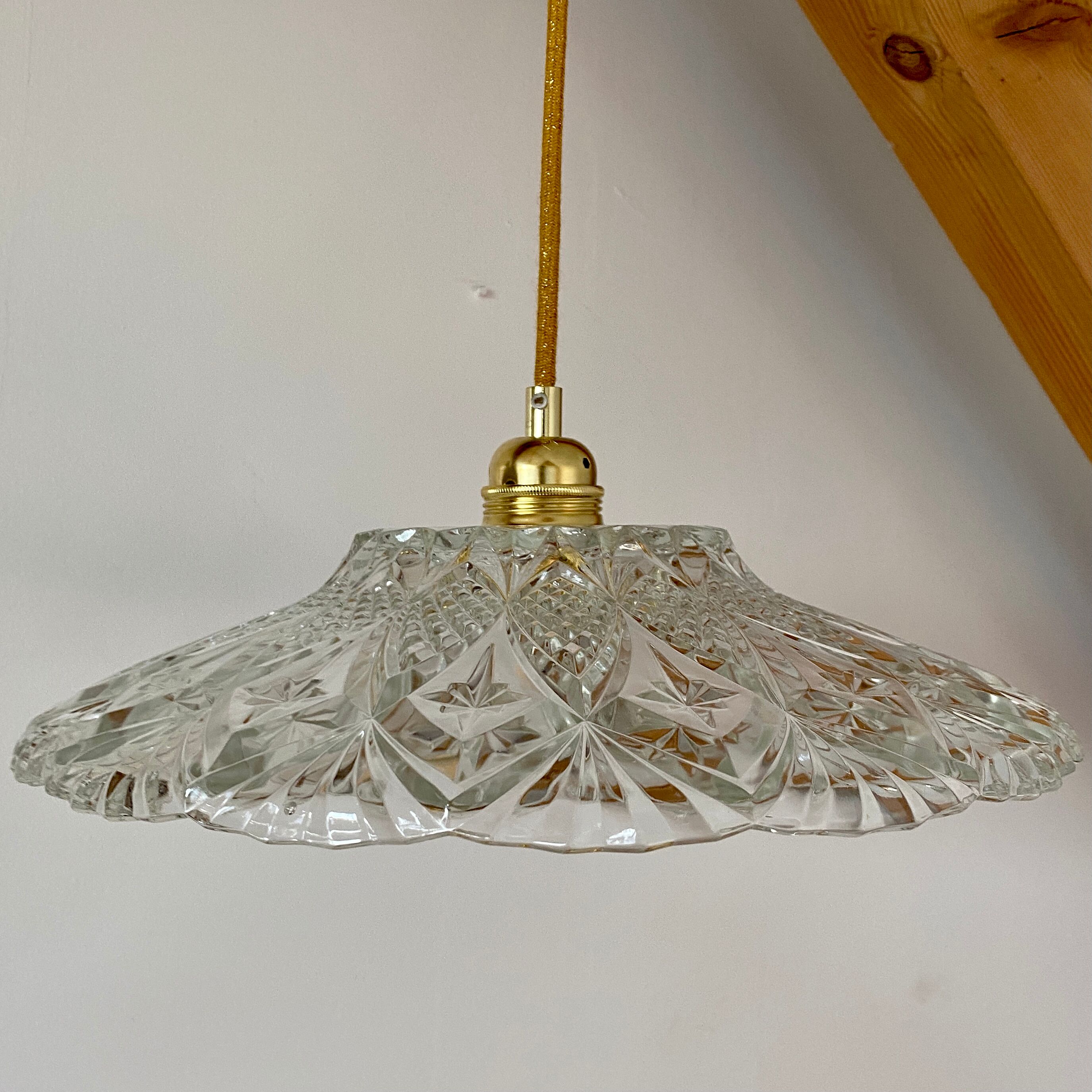 Vintage glass lampshade pendant lamp