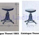 Thonet screw piano stool, 1900