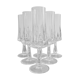 Service of 6 vintage crystal champagne flutes