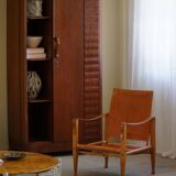 Kaare Klint, a pair of Safari chairs in ash and leather, Rud. Rasmussen, 1960s.