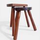 Antic Rustic Wabisabi Tripod Wooden Stools/ Accent Tables, France, Early 20th-C.