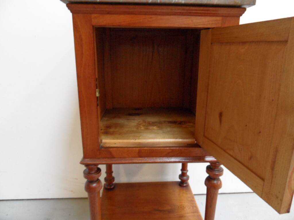 Antique nightstand with marble top