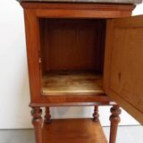 Table de chevet ancienne avec plateau en marbre