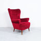 Red Velvet Armchair by Theo Ruth for Artifort, 1950s
