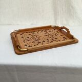 Openwork wooden top with vintage handle dimension: height -5cm - width 39cm-