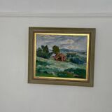 Swedish Oil on Panel – “Landscape” by Erik Boëthius (1897–1970)