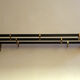 Teak, brass and black metal coat and hat rack, 1960
