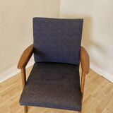 Vintage Royal Blue Armchair: Mid-Century Modern Lounge Chair