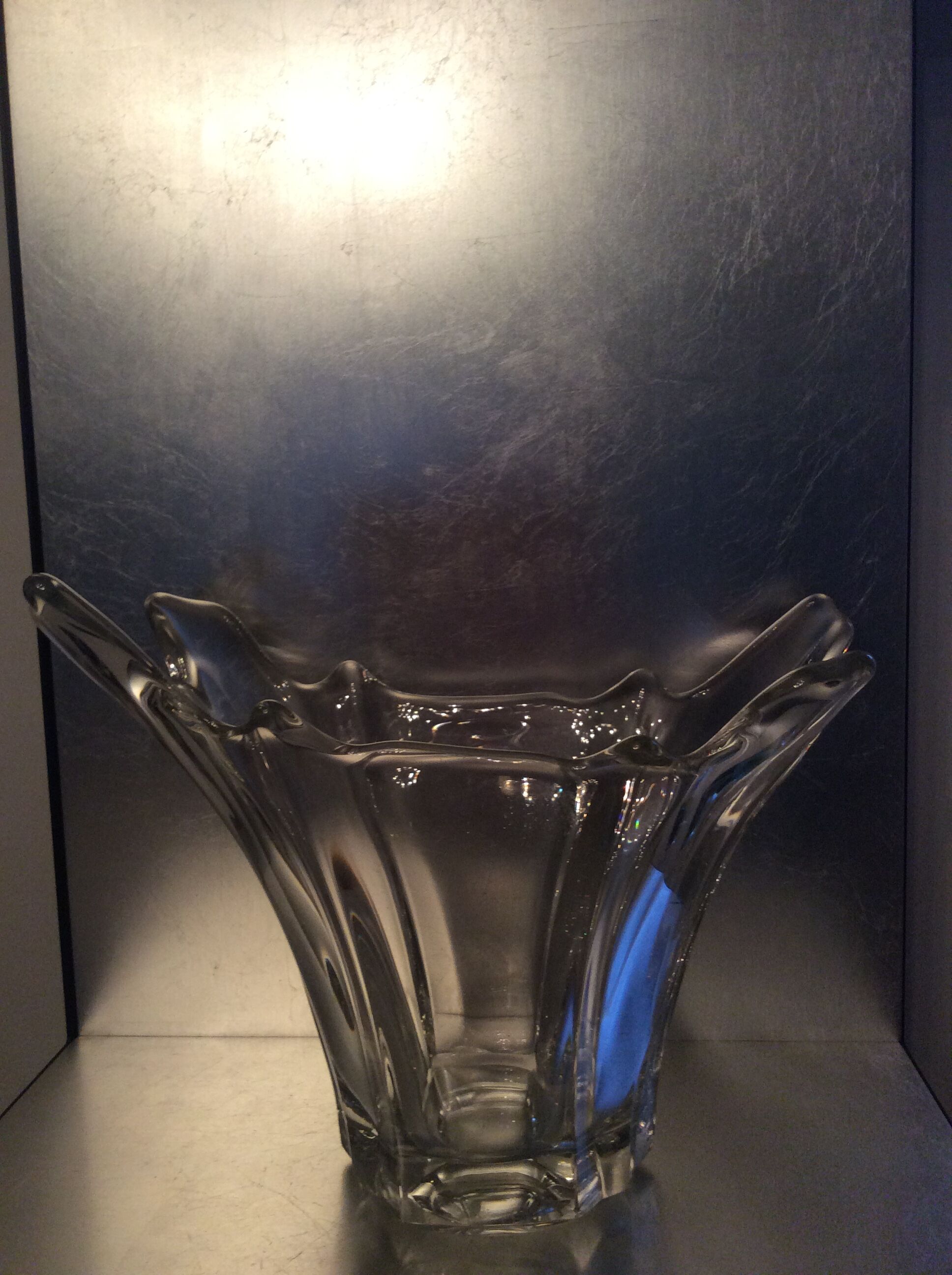 Vintage vase 70 in crystal by Val Saint Lambert