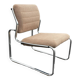 Atal fabric and chrome living room armchair/chair 1970