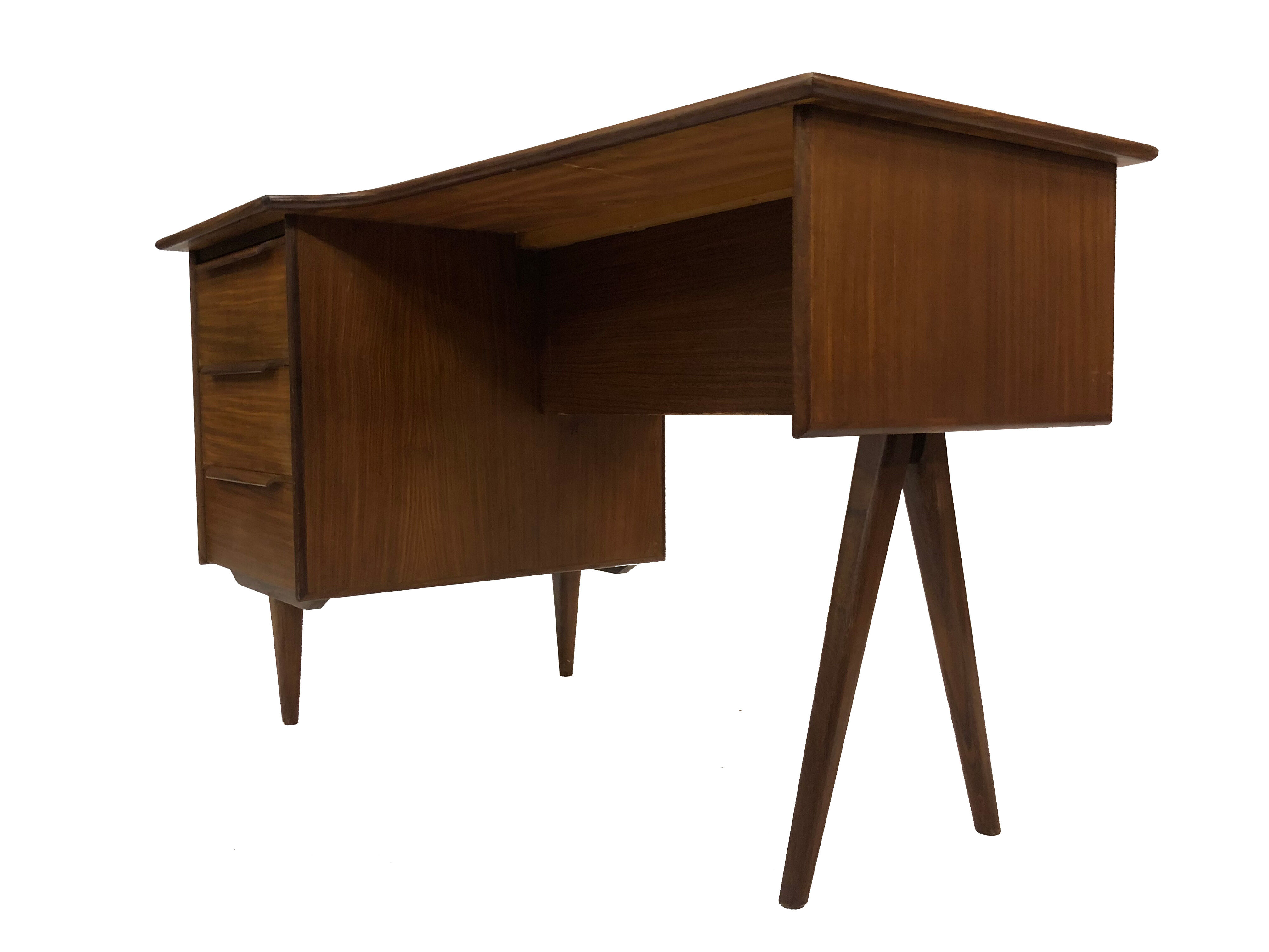 Vintage design desk Mid Century Danish Tijsseling