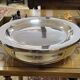 Silver metal dish warmer