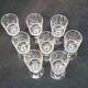 8 antique baccarat crystal wine glasses cut engraved 10742