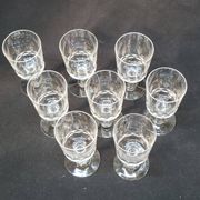 8 antique baccarat crystal wine glasses cut engraved 10742