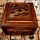 Vintage wooden box tea box 19th century Asia Indochina China