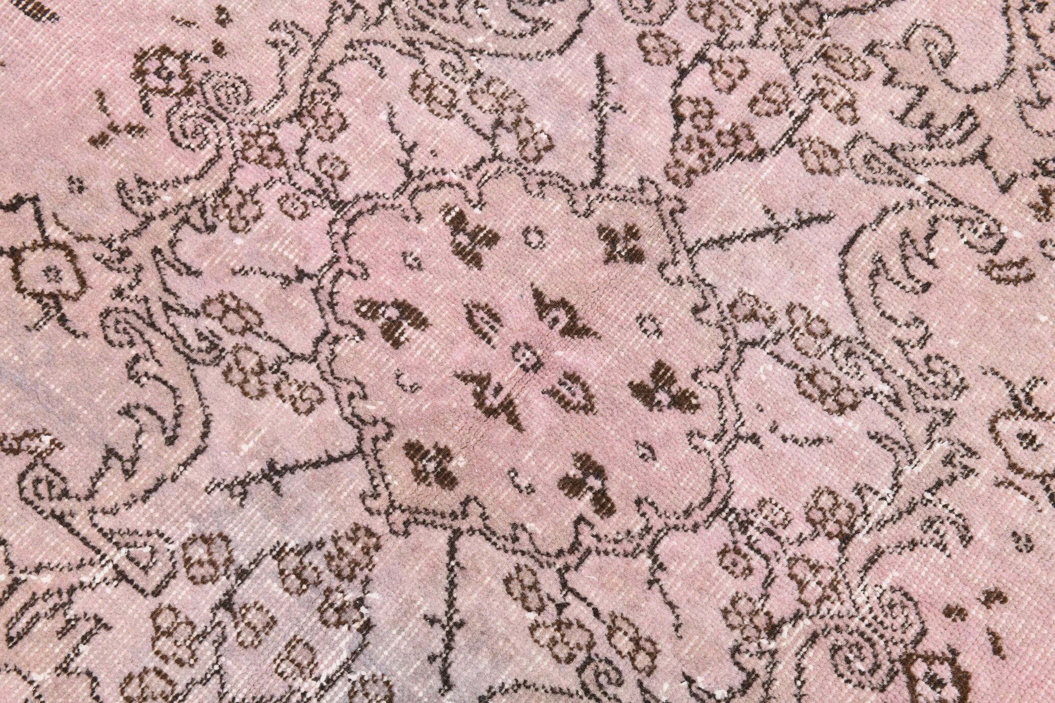 5x9 Light Pink Handmade Wool Turkish Rug 266x157Cm