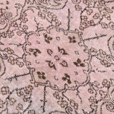 5x9 Light Pink Handmade Wool Turkish Rug 266x157Cm