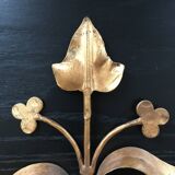 Paire d’appliques en métal doré