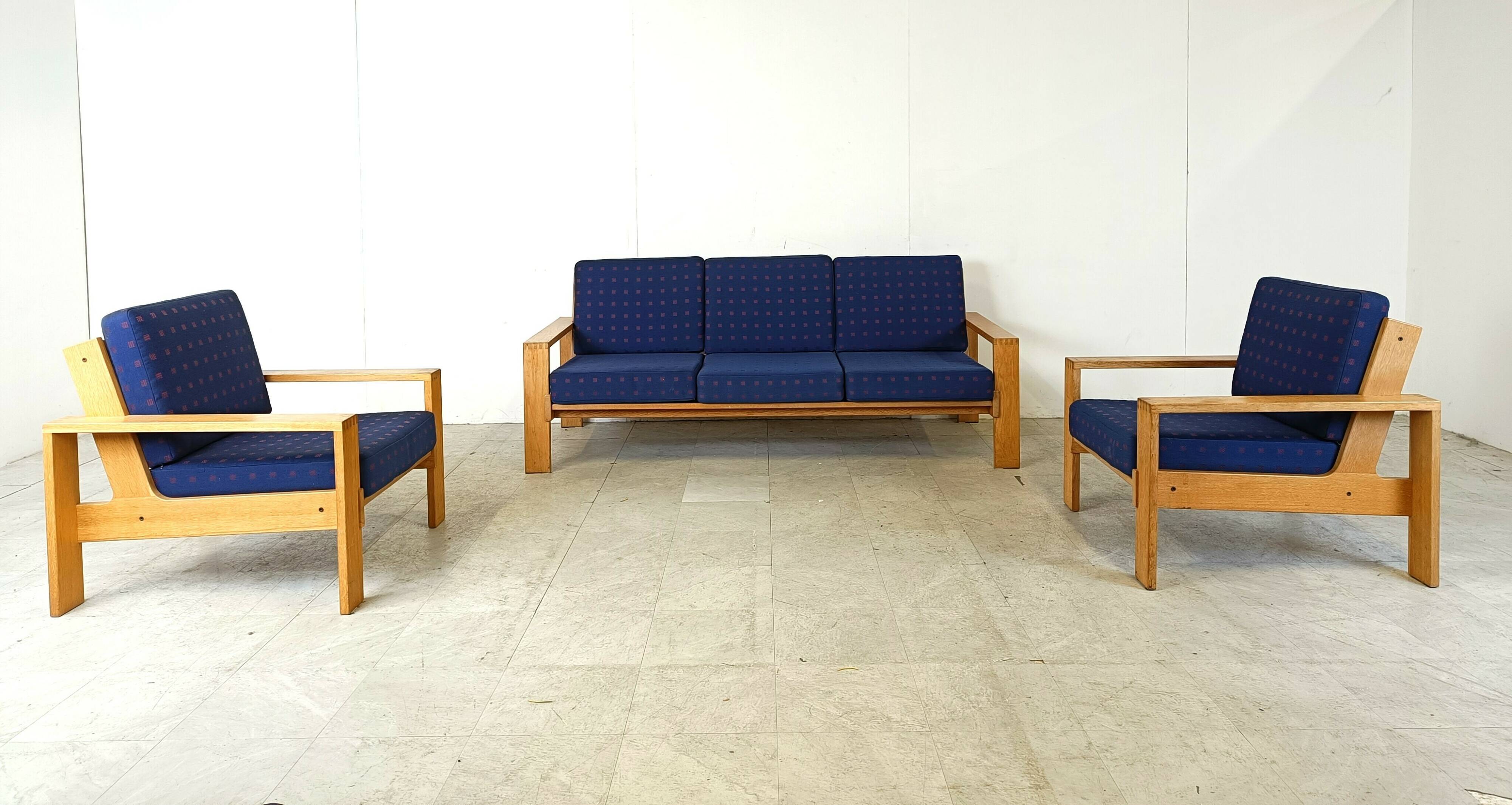 Vintage scandinavian sofa set, 1970s