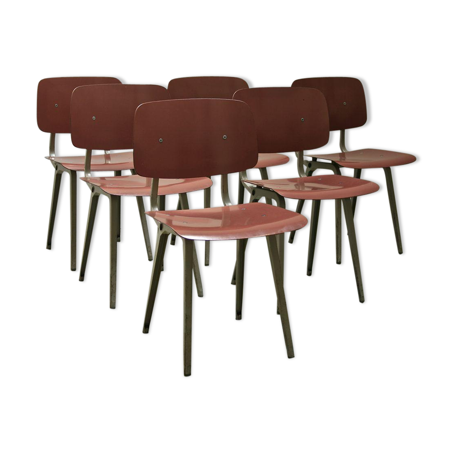 Set of 6 chairs "Revolt" by Friso Kramer for Ahrend de Cirkel 1954