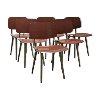 Set of 6 chairs "Revolt" by Friso Kramer for Ahrend de Cirkel 1954