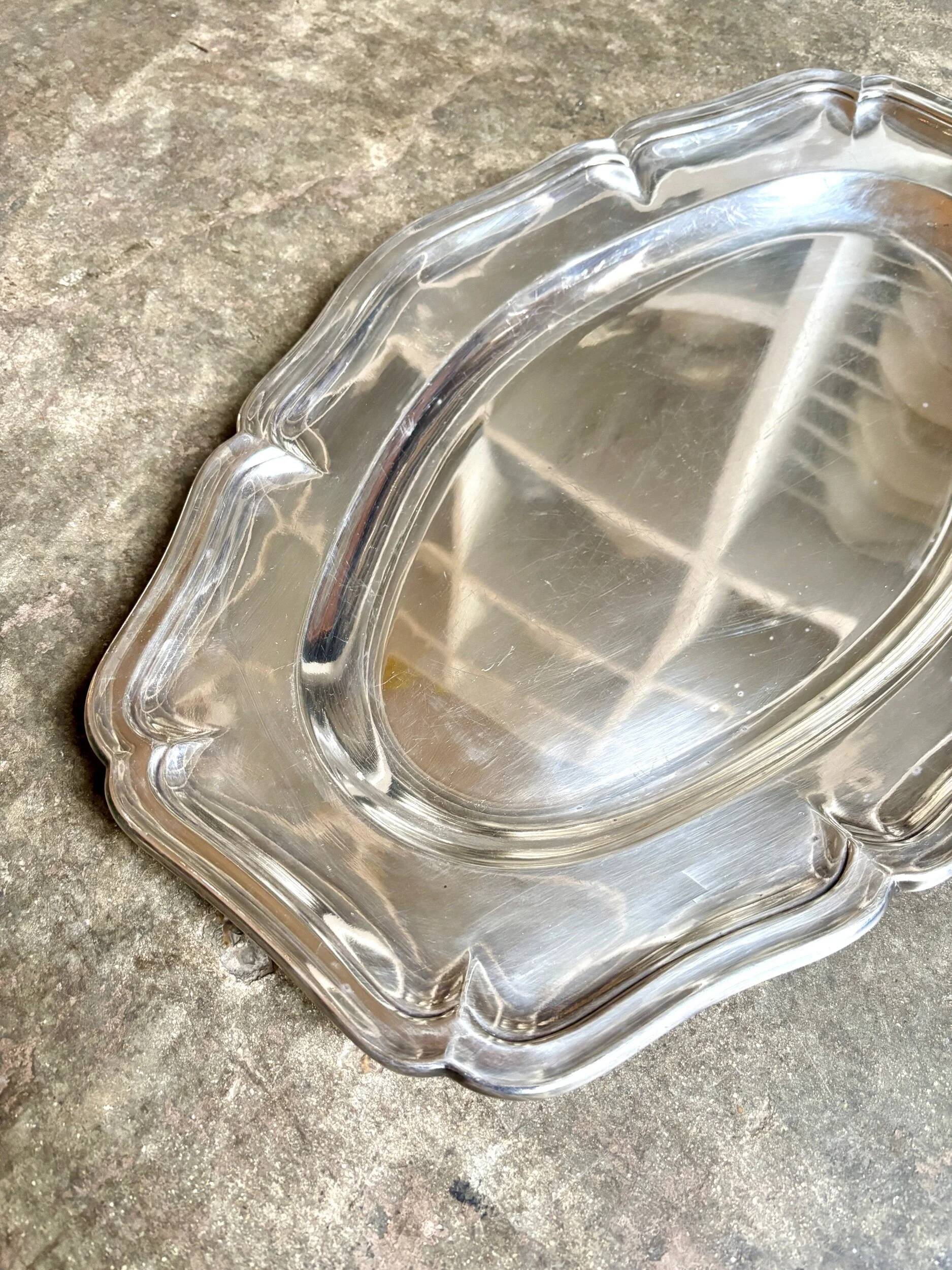 Christofle oval scalloped silver-plated platter no. 2