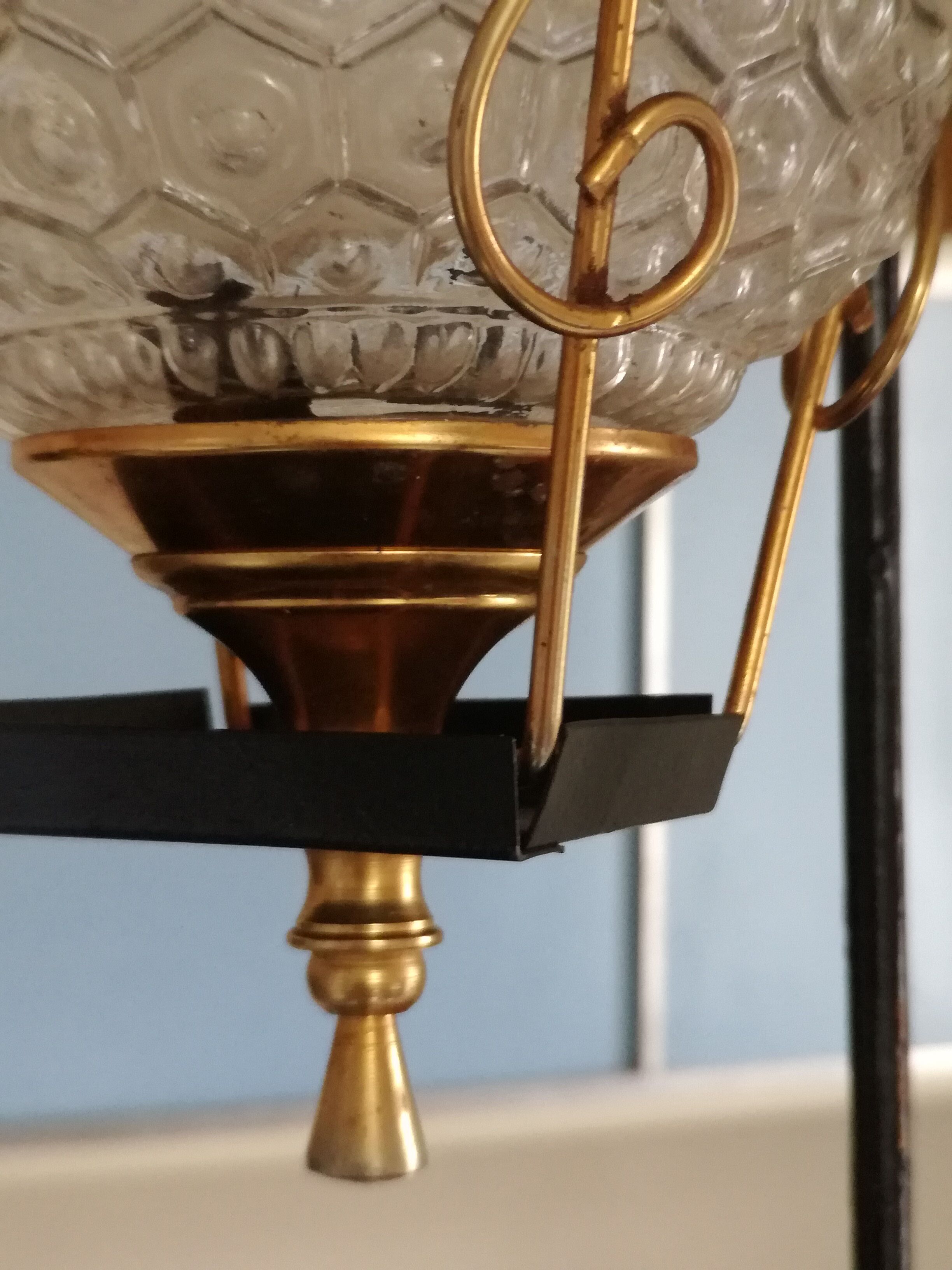 Golden metal lantern 1950