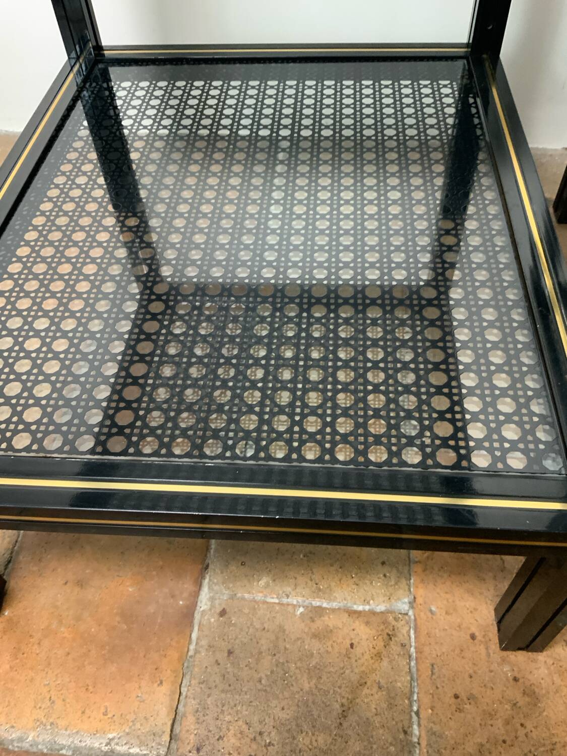 Paire de tables d’appoint vintage 70 Pierre Vandel