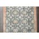 1970s Vintage Turkish Oushak Handmade Wool Cotton Gray Area Rug 95x329