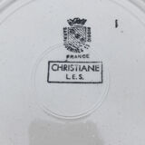 Set of 7 flat plates christiane sarreguemines and digoin