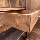 Empire wardrobe in solid walnut, France, mid-19th century.