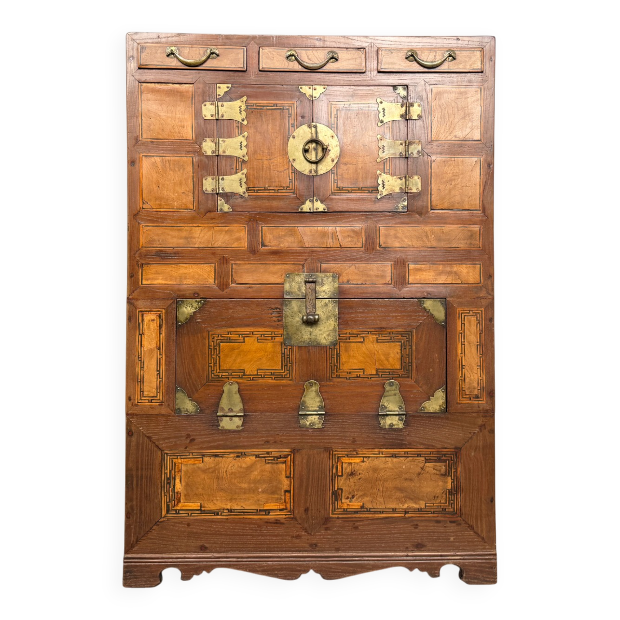 Commode Tansu antique, Corée, début du 20e siècle