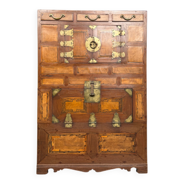 Commode Tansu antique, Corée, début du 20e siècle