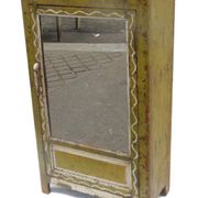 Vintage buffet mirror old art deco teak furniture original green patina