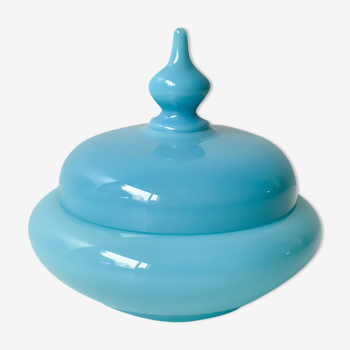 Candy box or small box in blue opaline