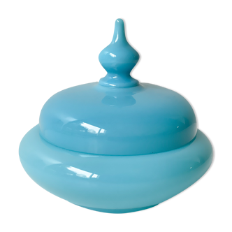 Candy box or small box in blue opaline