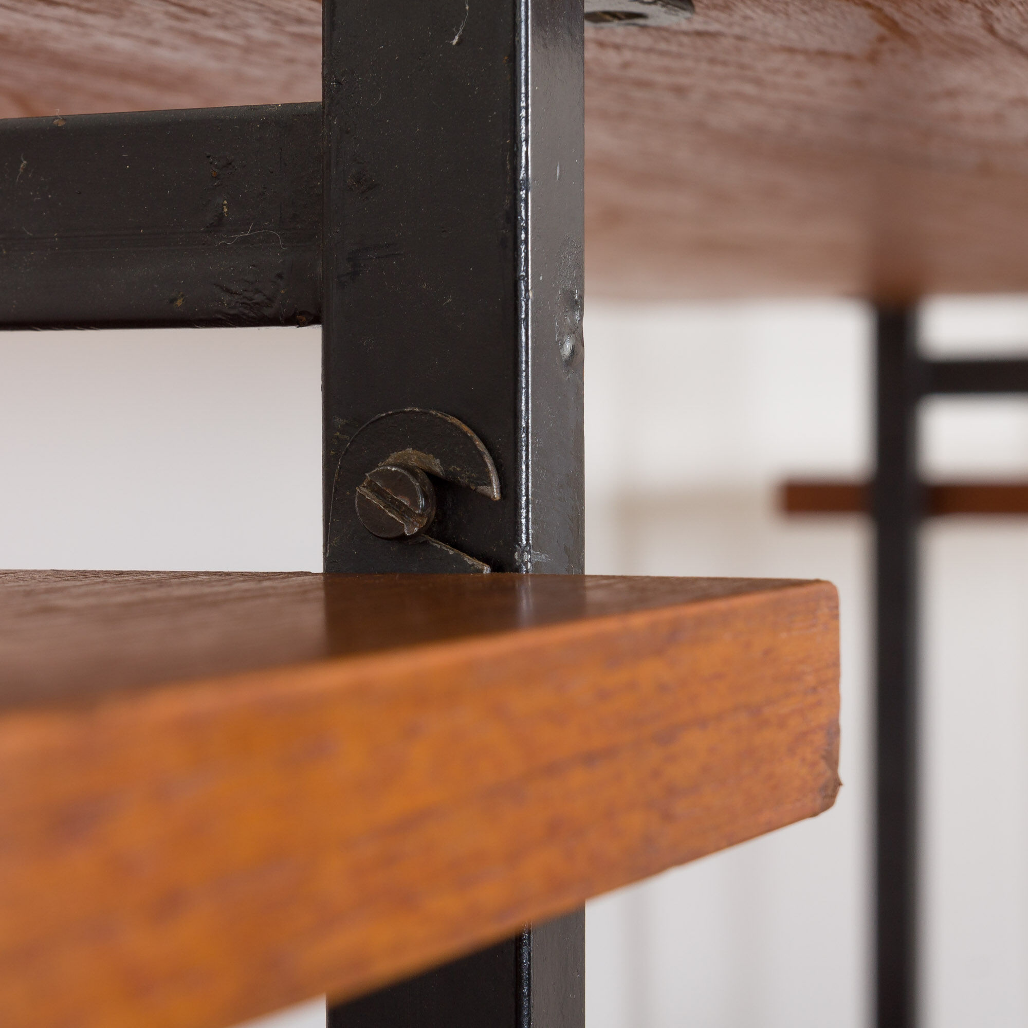 Free standing teak wall unit with a desk and 2 cabinets, Denmark, 1970s