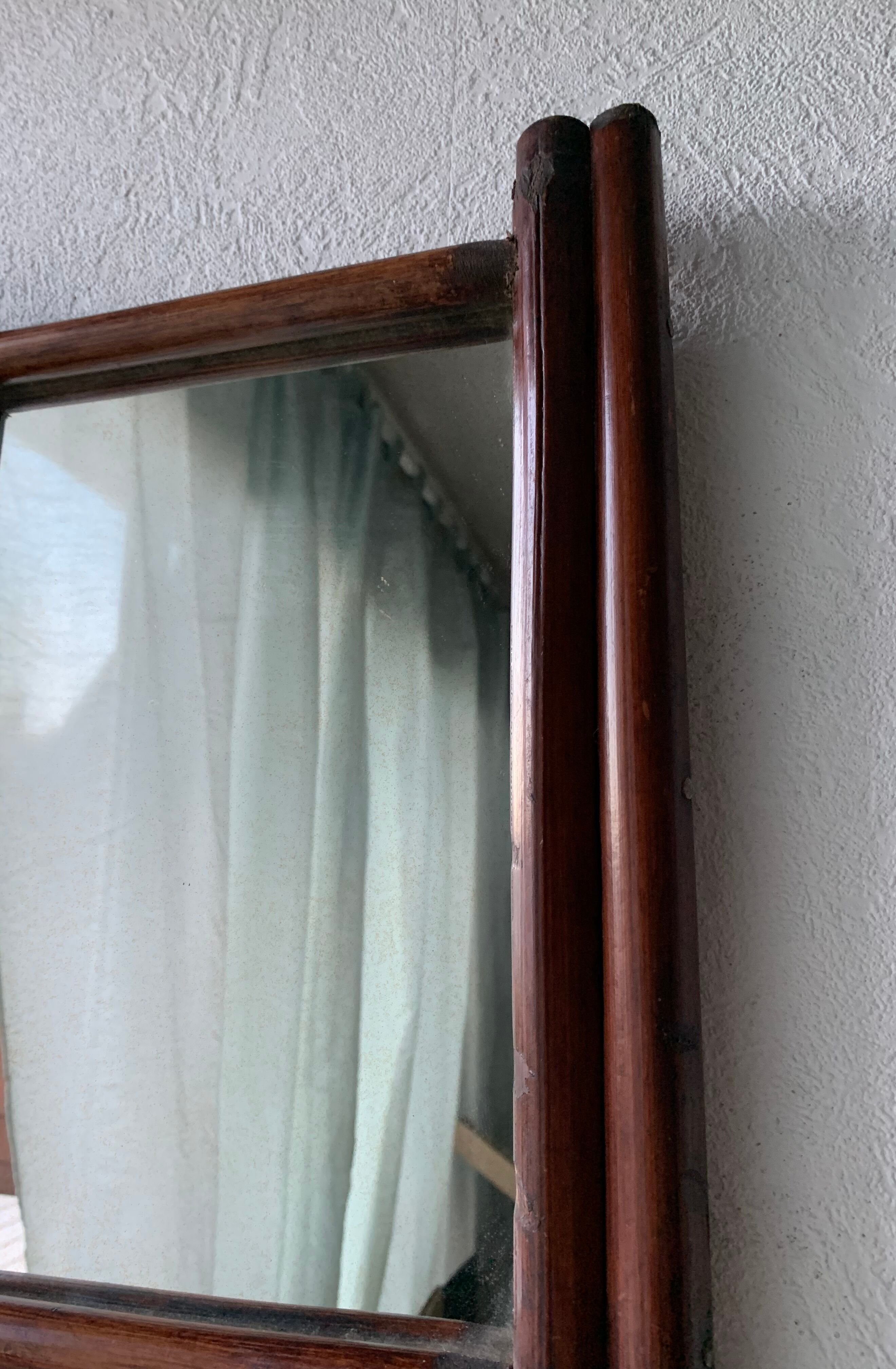 Rattan mirror  30x40cm