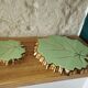 Ceramic trivet and coaster – leaf pattern, year