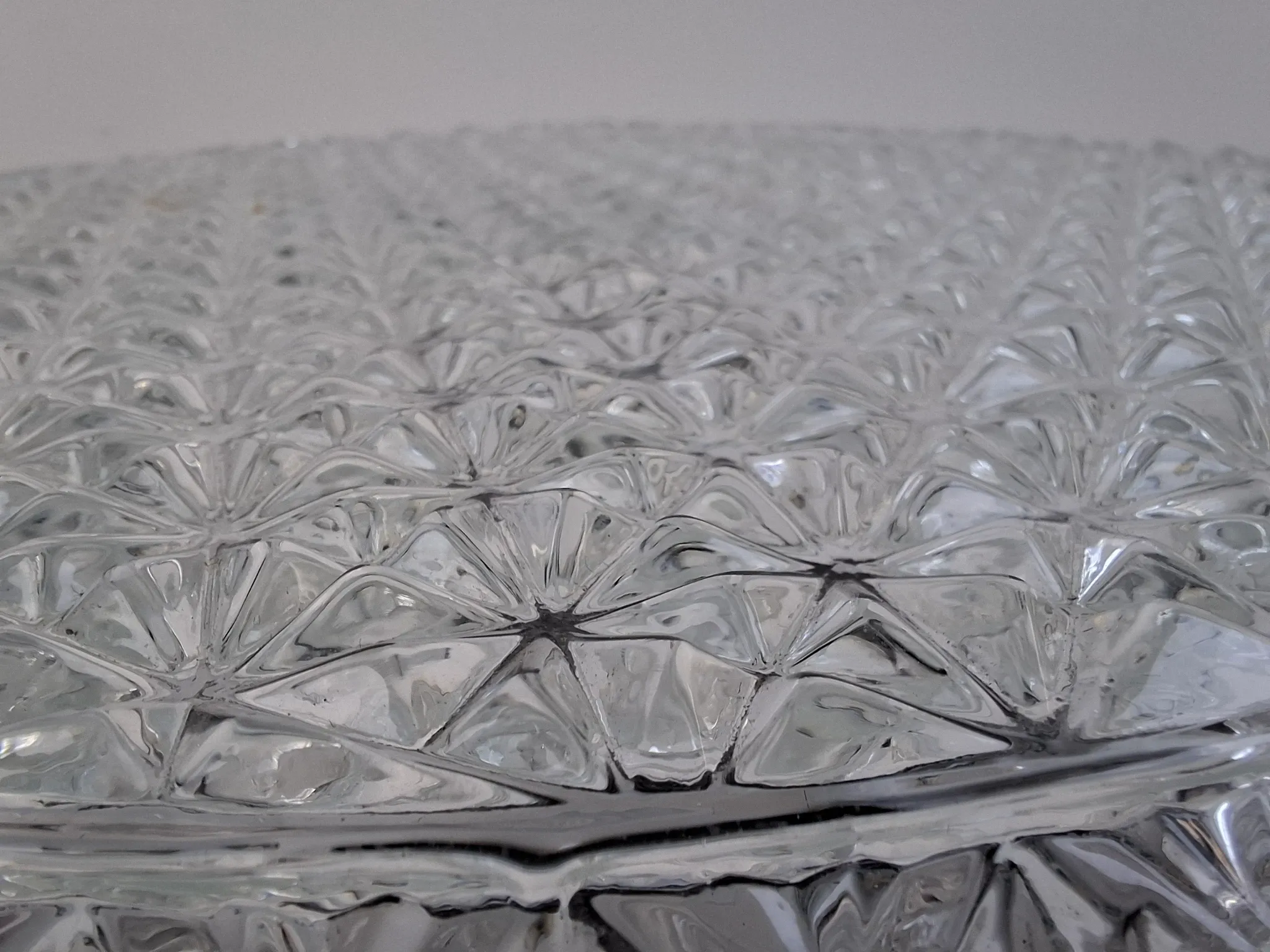 1990s Czech Geometric Glass Ceiling or Wall Light