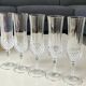 Lot 5 Flûtes Champagne/Cristal d Arques/Mod. Longchamp. Pointes diamant