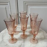 Set of 6 Rosaline champagne flutes