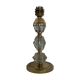 Pied de lampe en verre et métal doré
