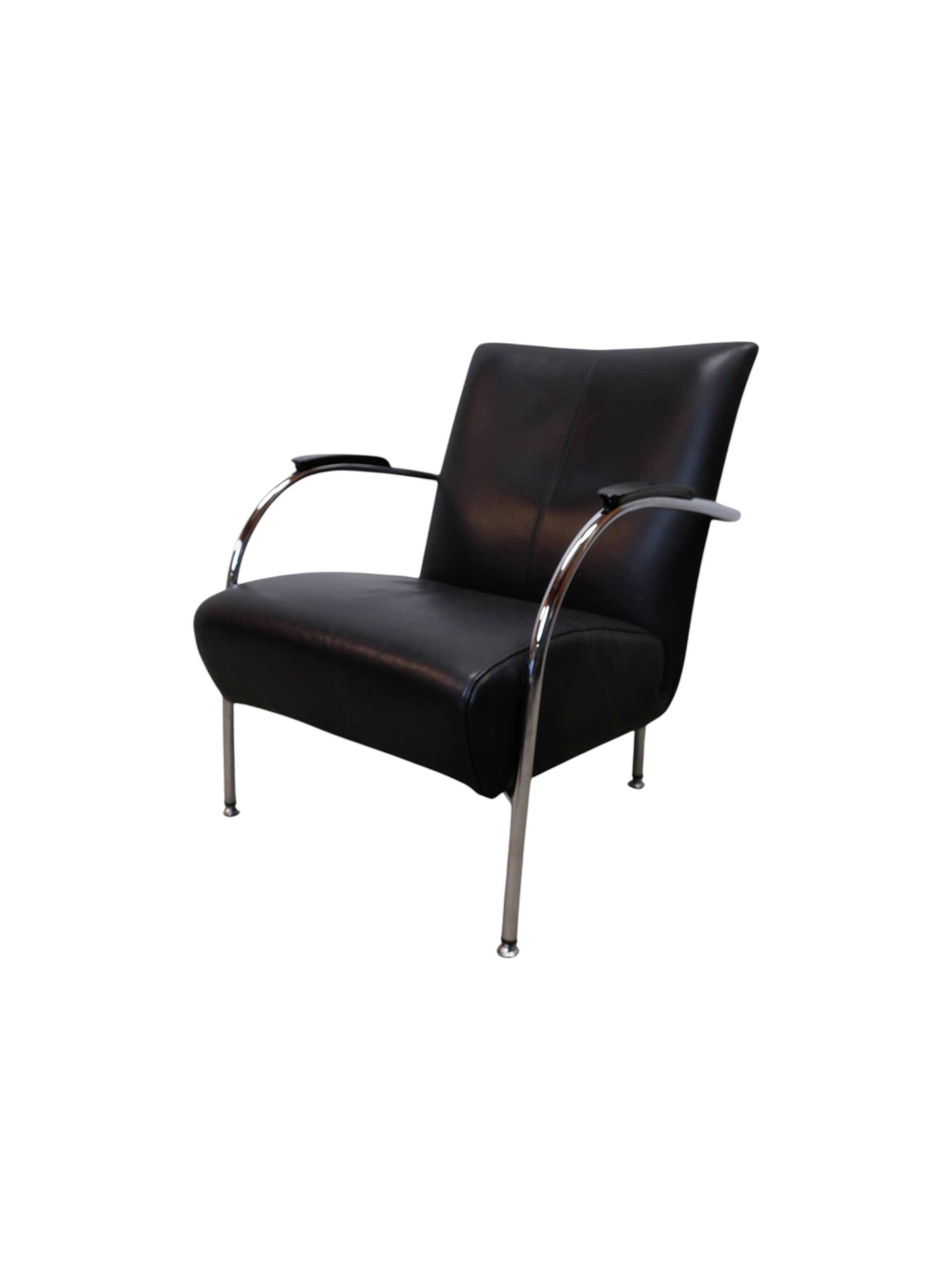 Montis black leather armchair, Holland