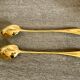 Two jam spoons in gilded metal