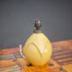 Pied de lampe en céramique craquelée jaune